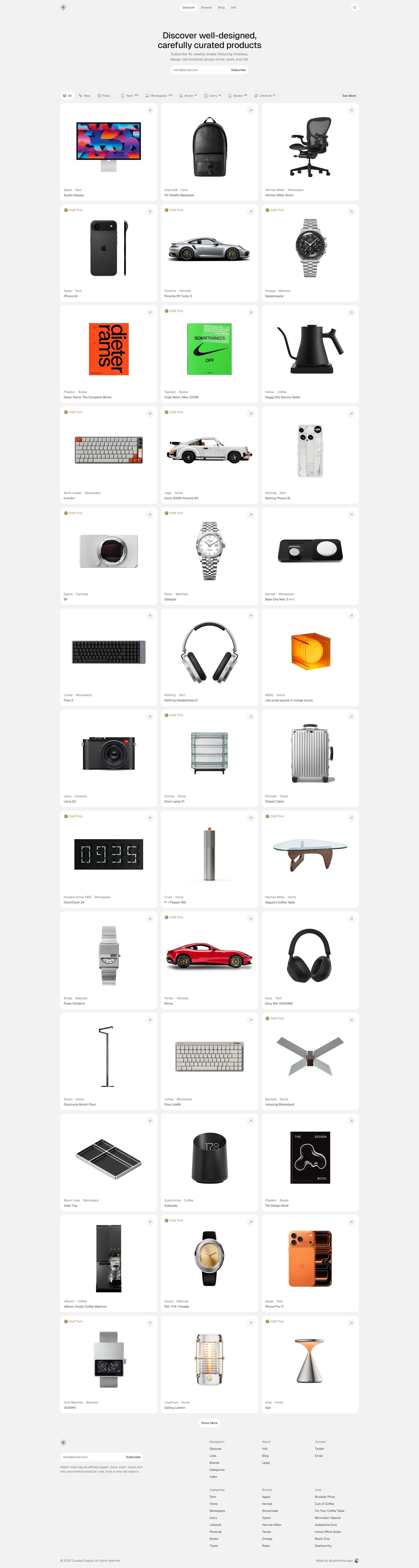 Curated Supply screenshot