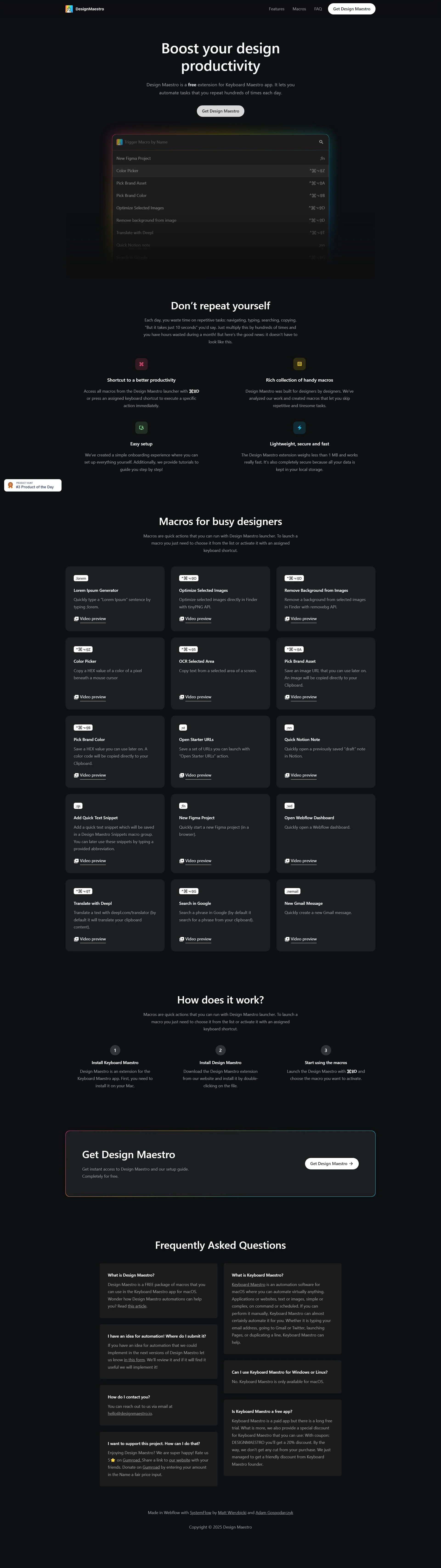 designmaestro.io screenshot