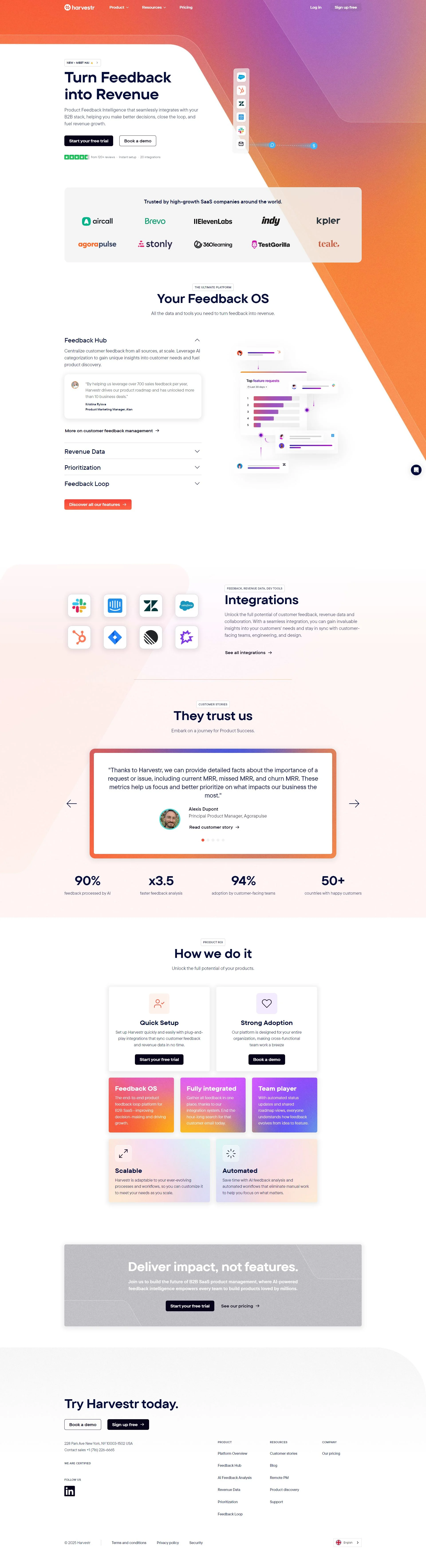 harvestr.io screenshot