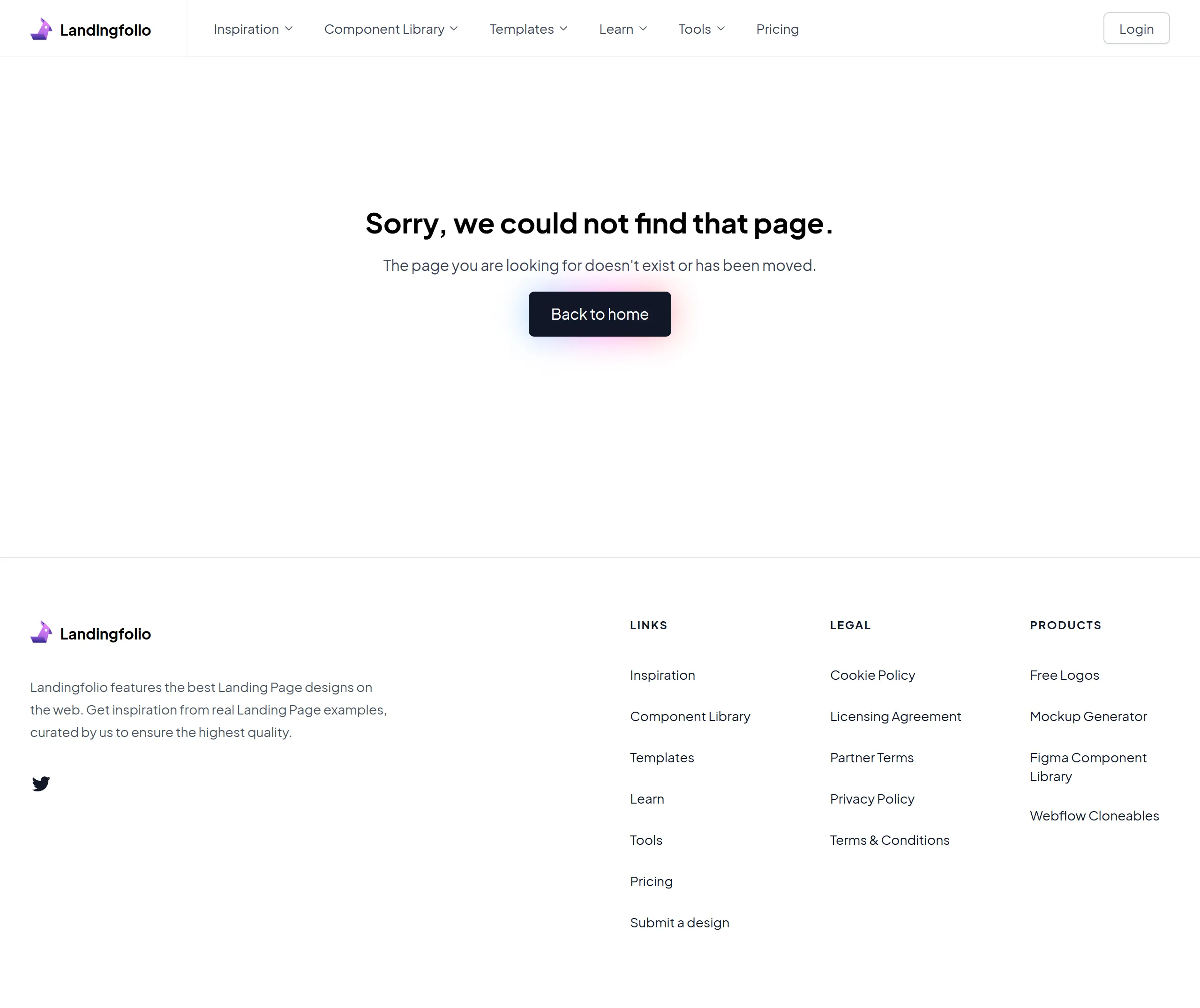 landingfolio.com screenshot