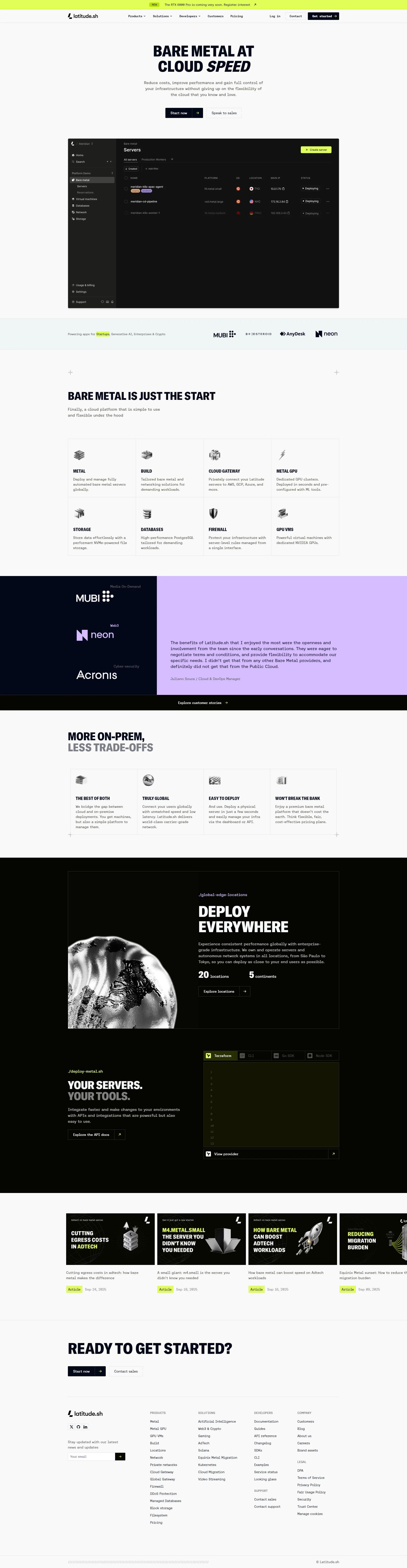 Latitude.sh screenshot