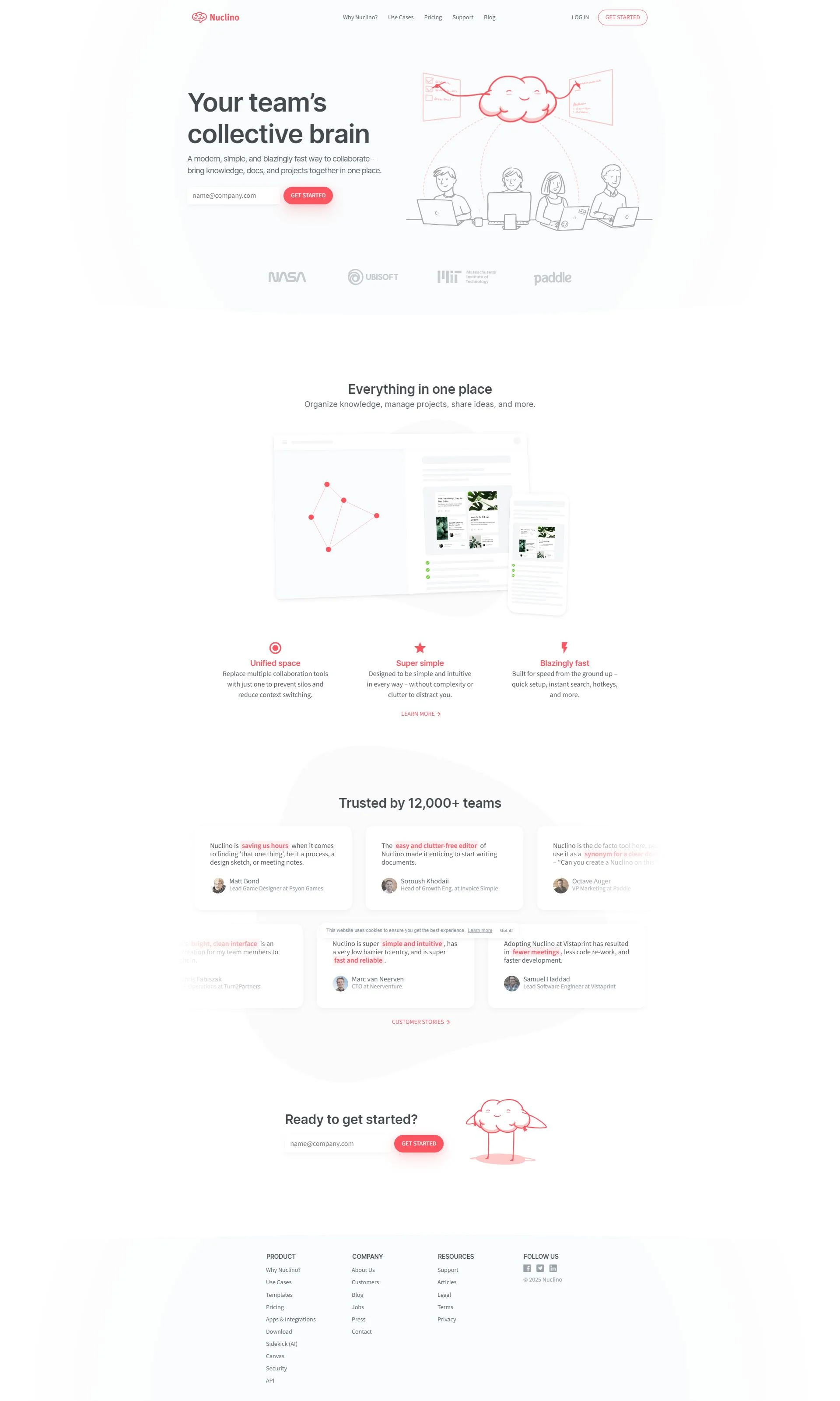 nuclino.com screenshot