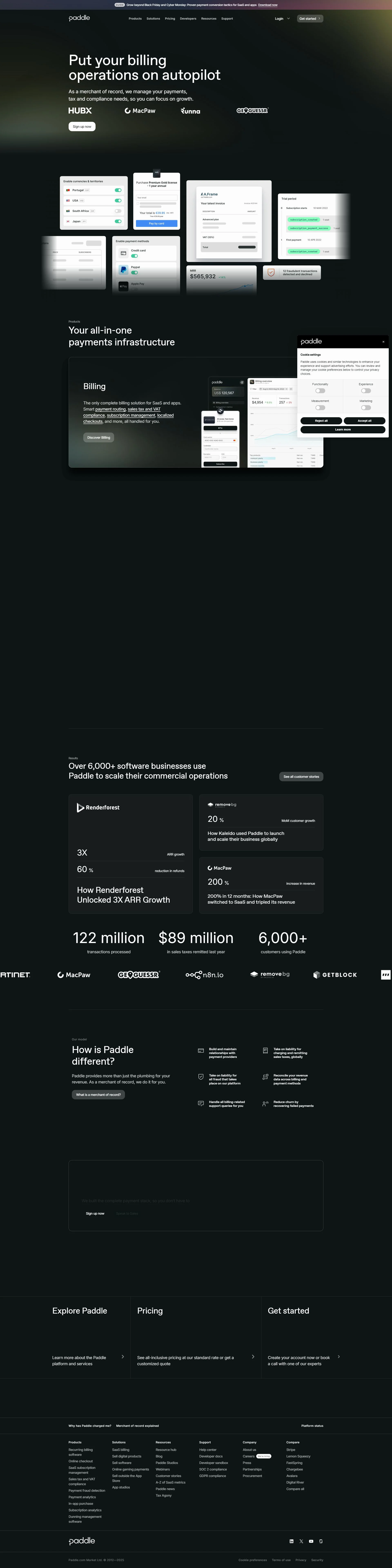 paddle.com screenshot