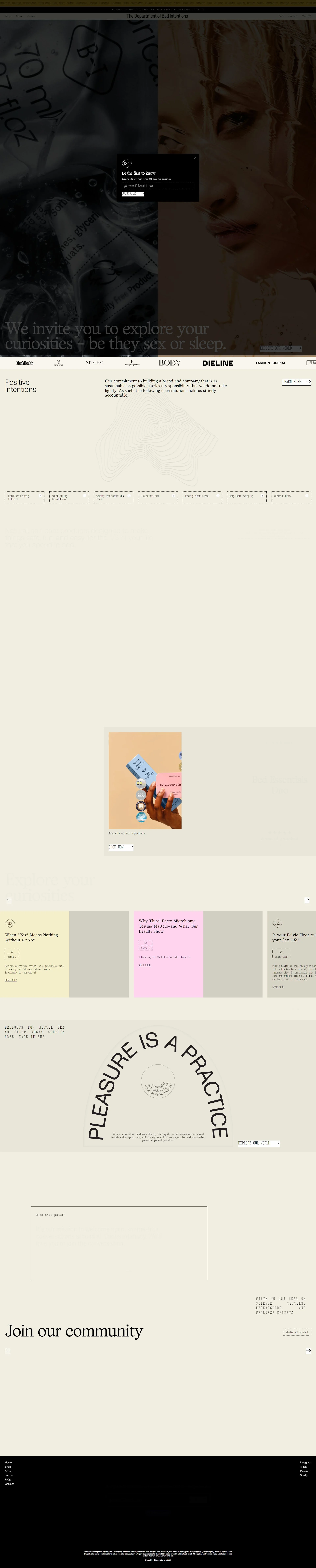 The Department of Bed Intentions screenshot