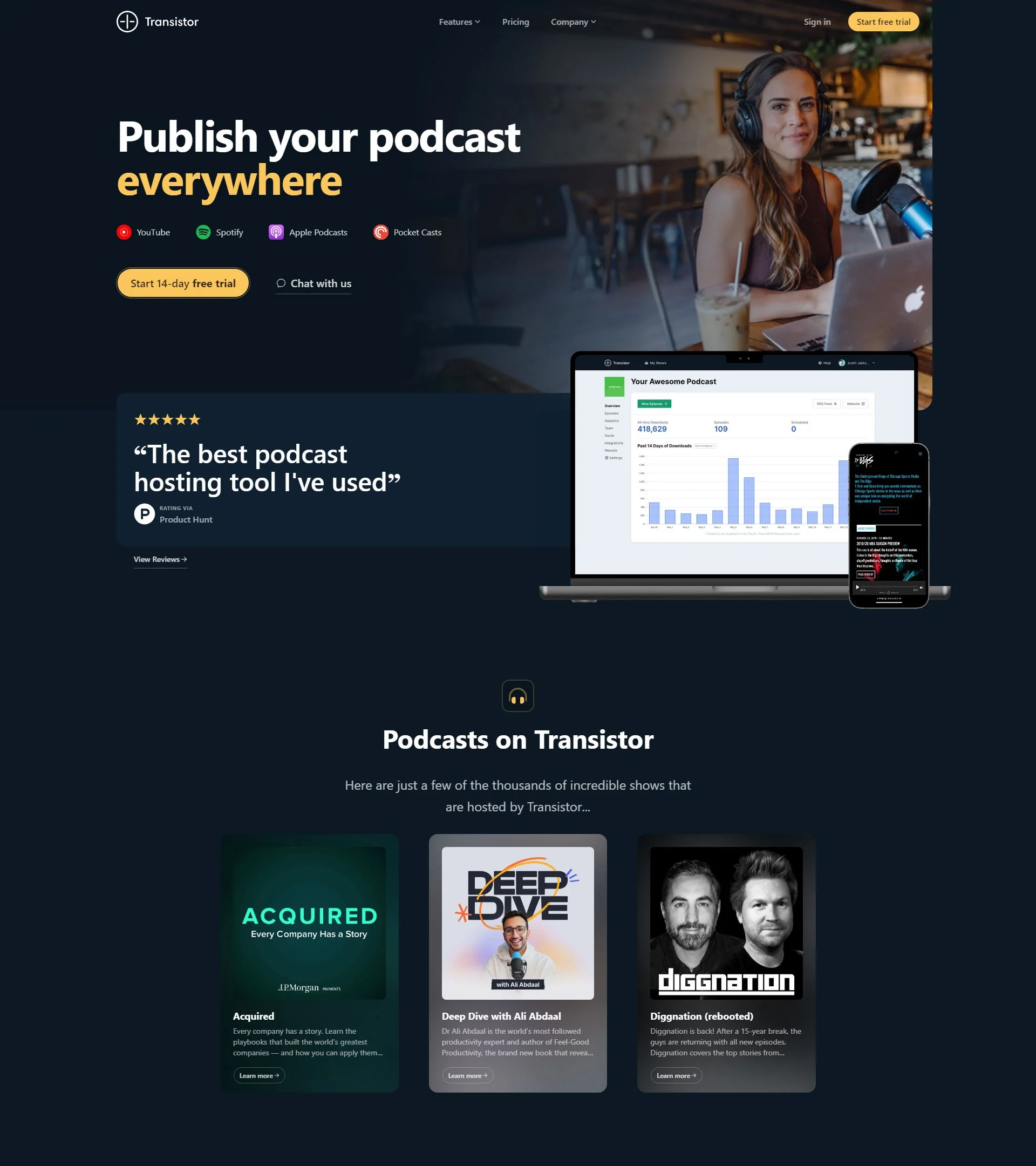 transistor.fm background