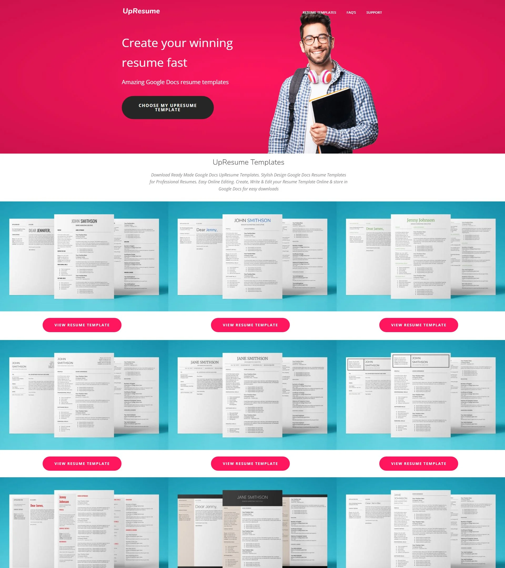 upresume.com background