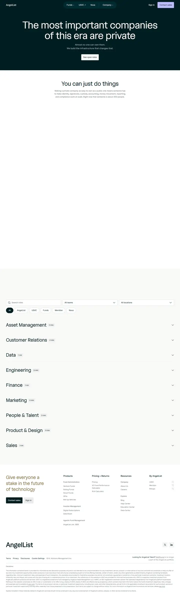 Jobs/Careers full-page screenshot