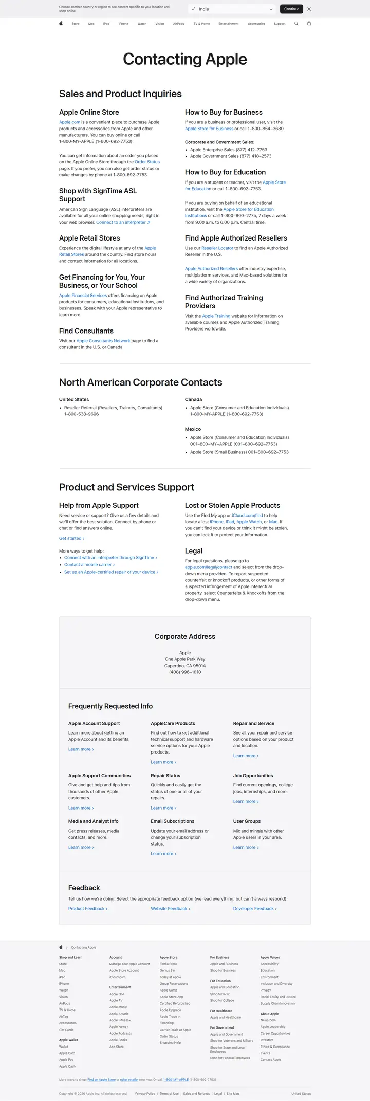 Contact full-page screenshot