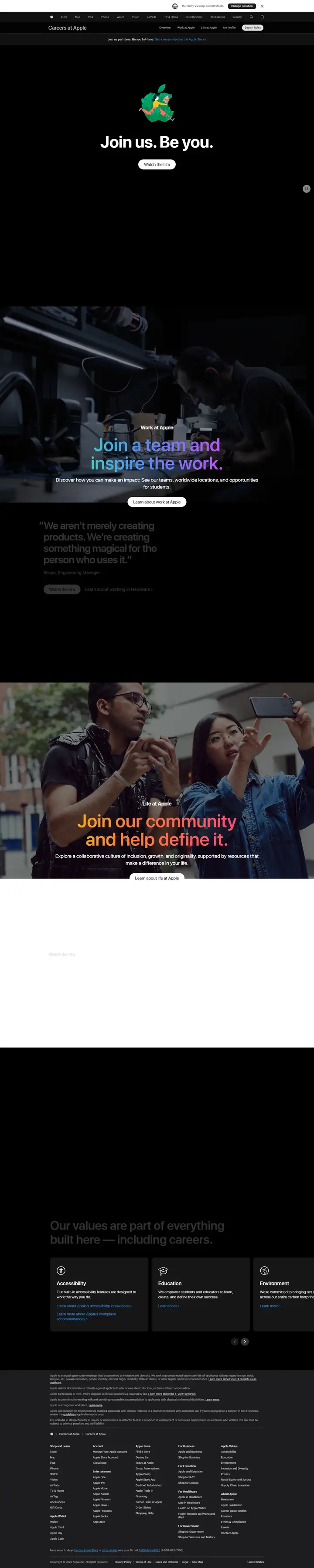 Jobs/Careers full-page screenshot