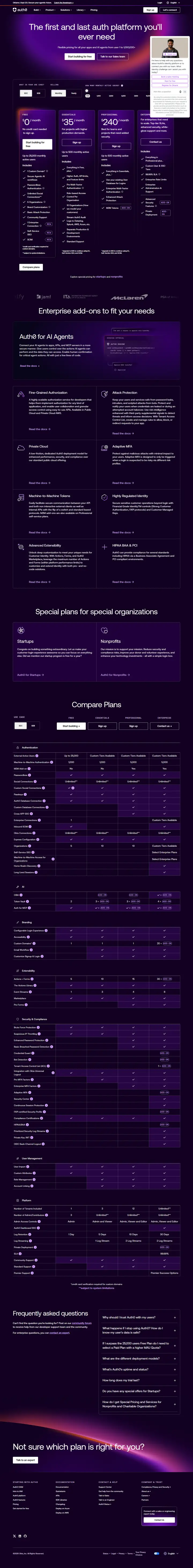Pricing full-page screenshot