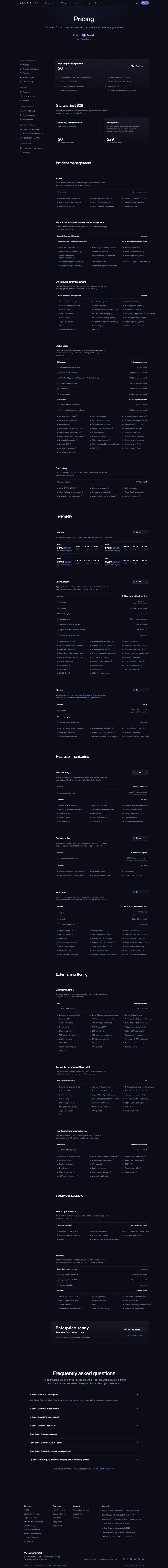 Pricing full-page screenshot