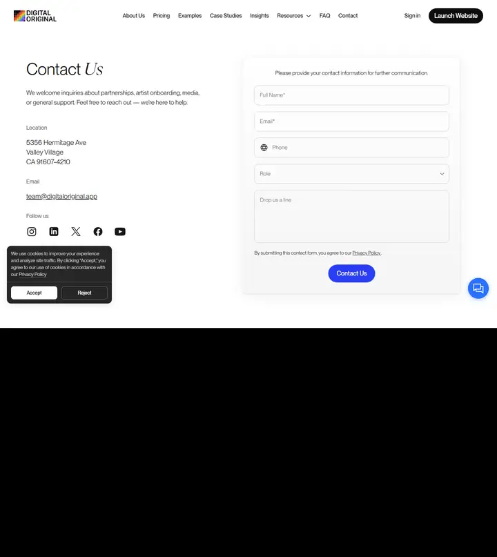 Contact full-page screenshot