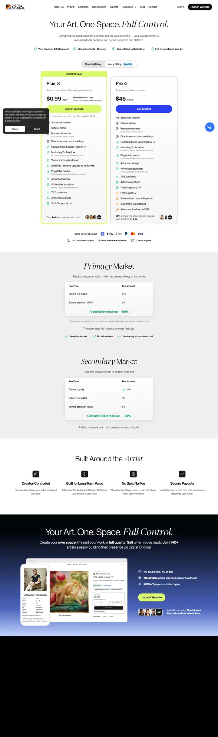 Pricing full-page screenshot