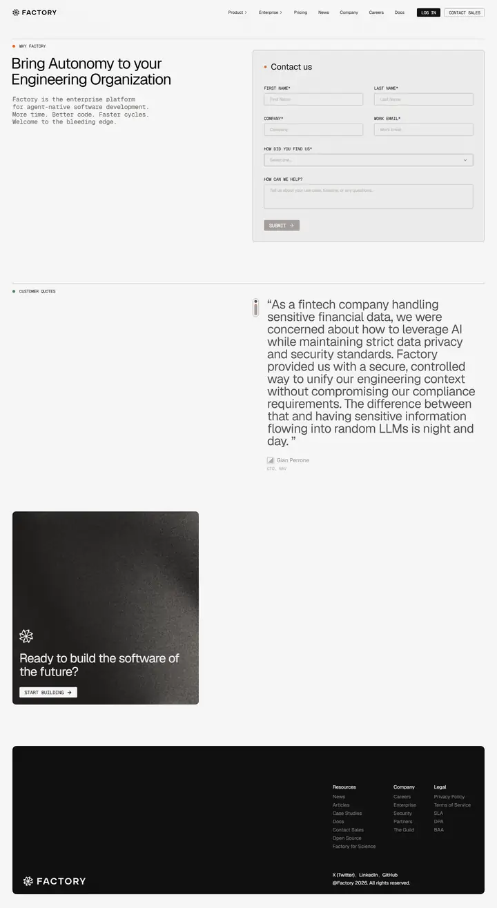 Contact full-page screenshot