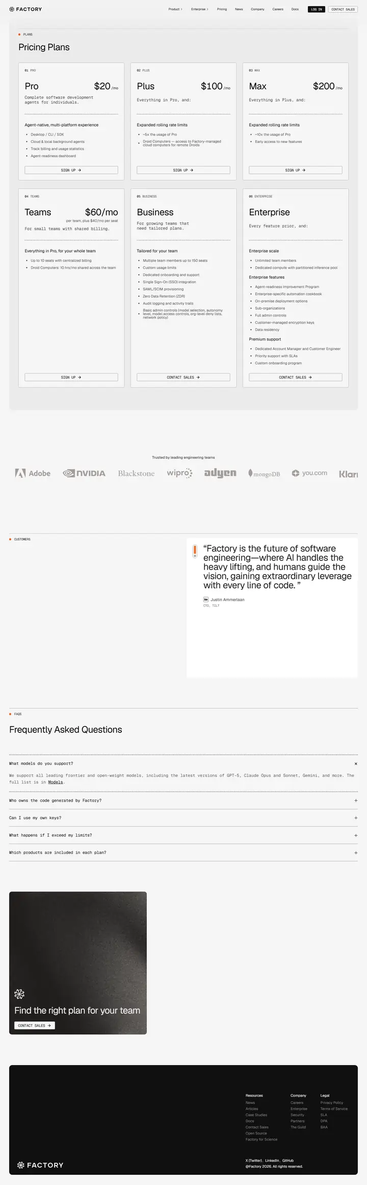 Pricing full-page screenshot