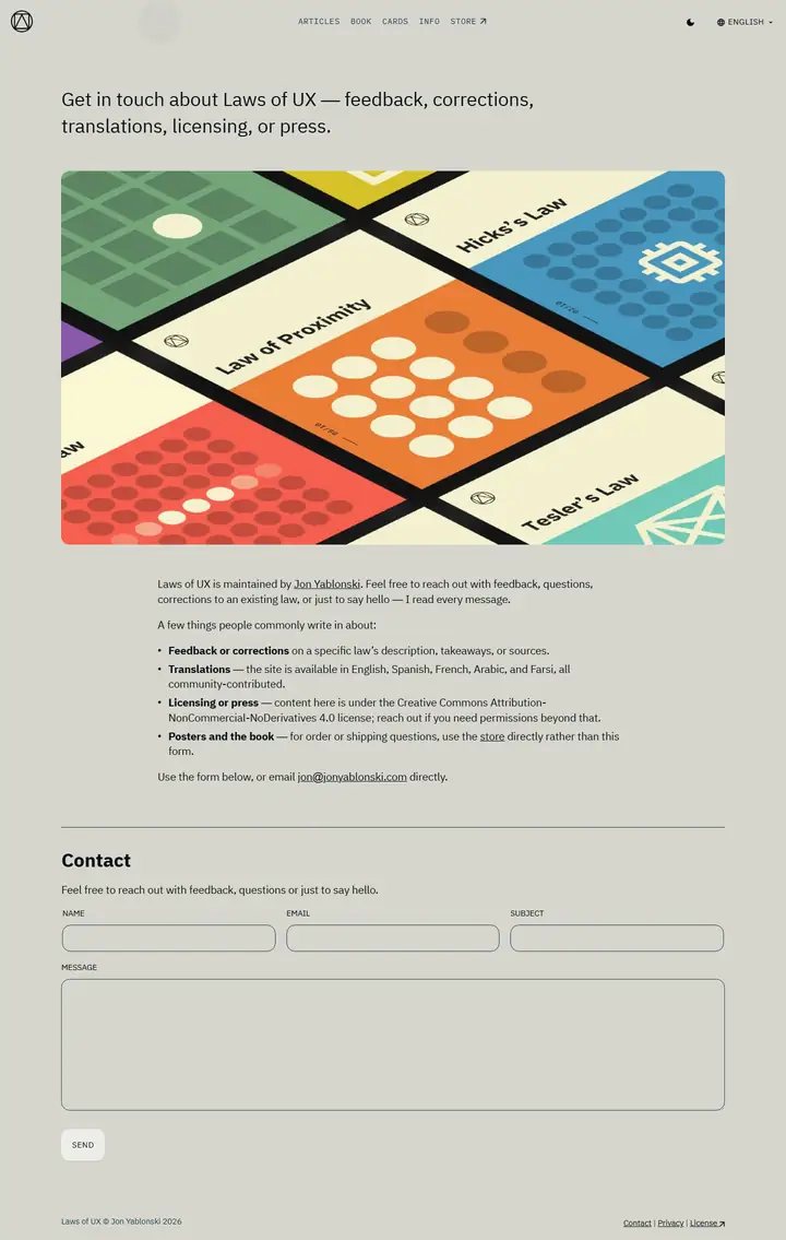 Contact full-page screenshot