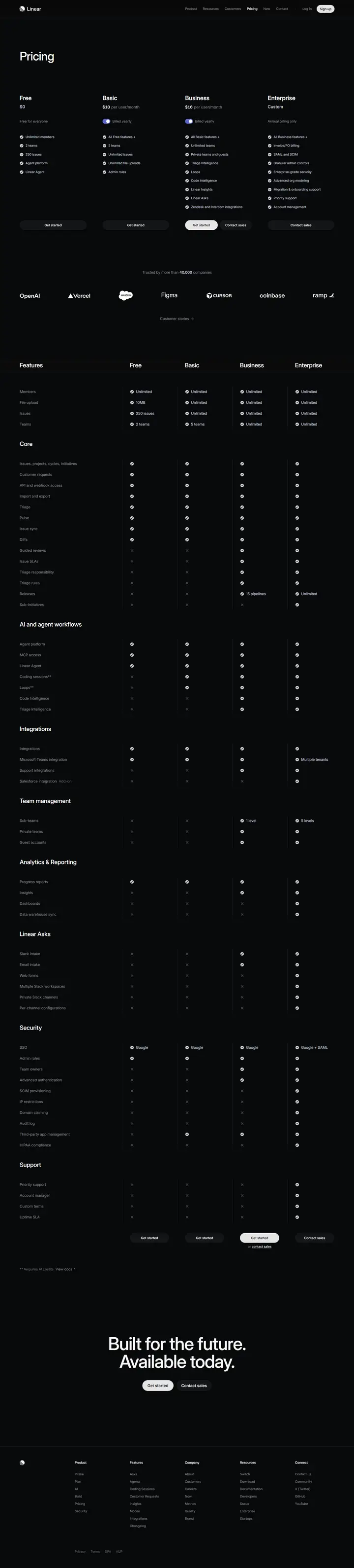 Pricing full-page screenshot