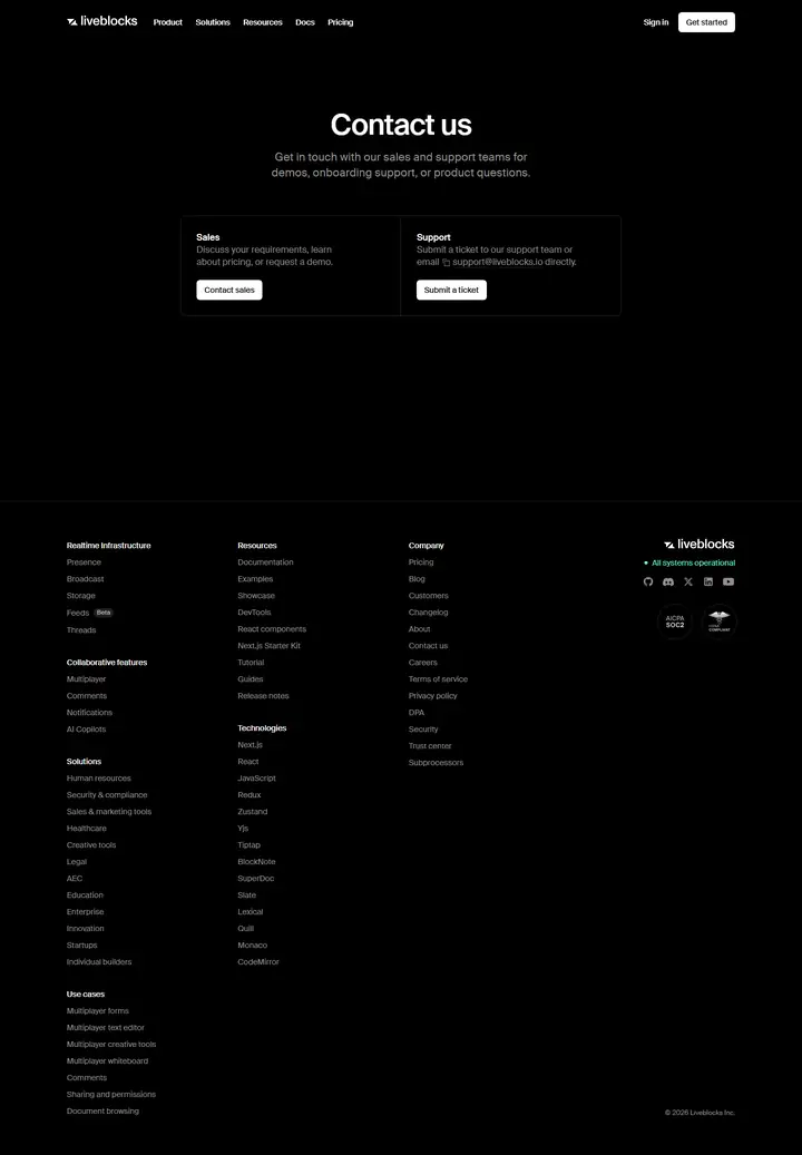 Contact full-page screenshot