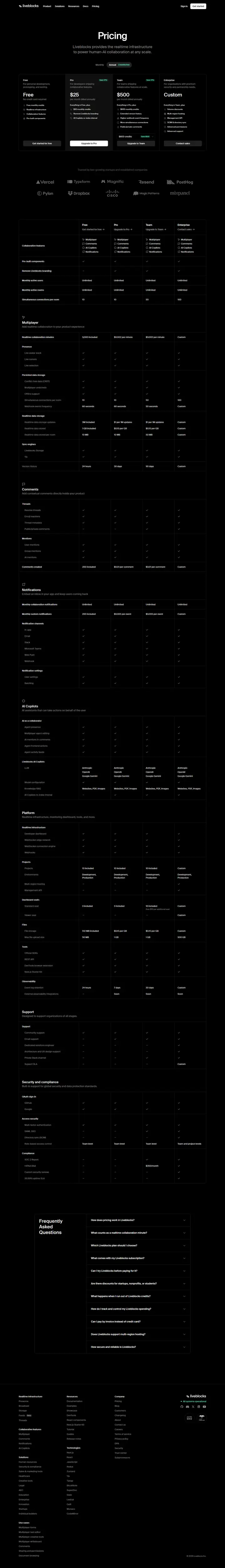 Pricing full-page screenshot