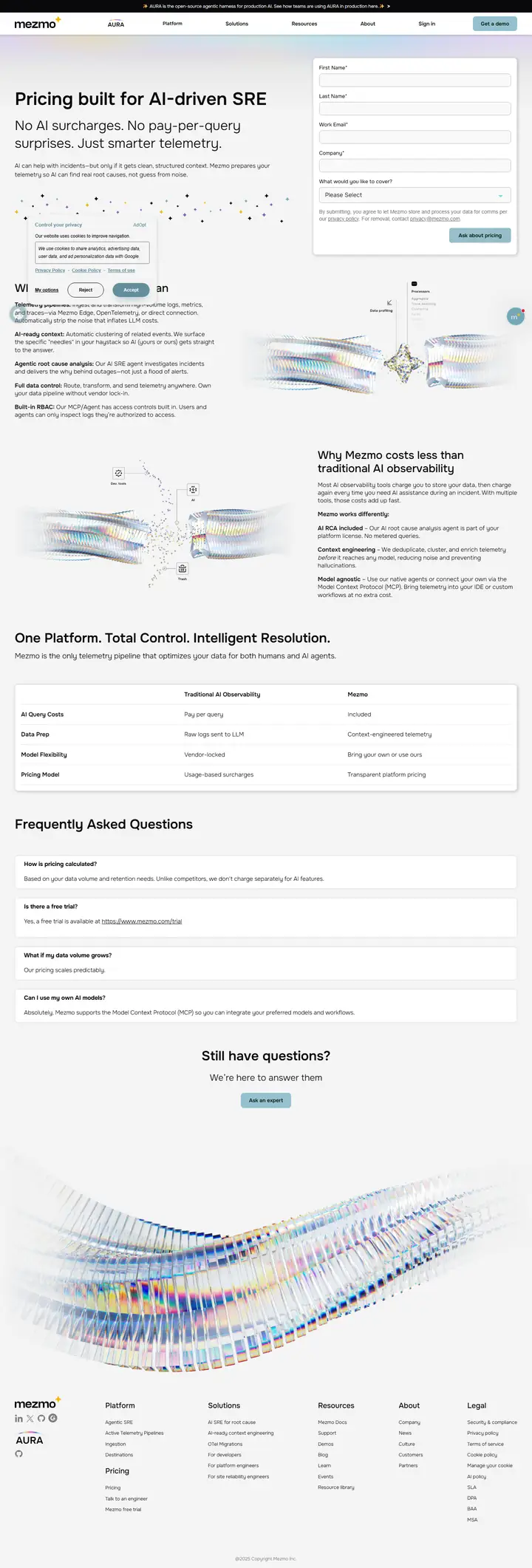 Pricing full-page screenshot