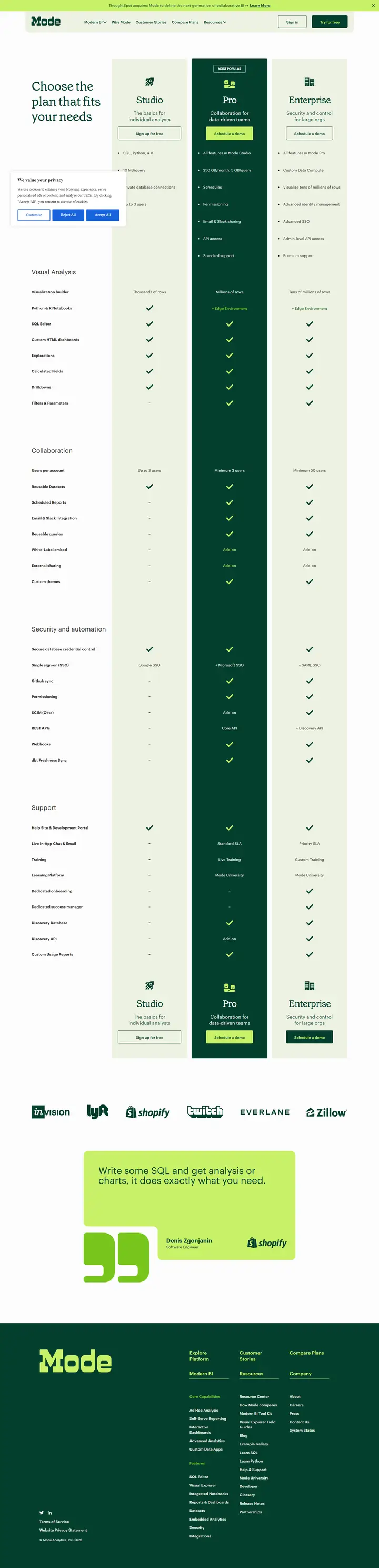 Pricing full-page screenshot