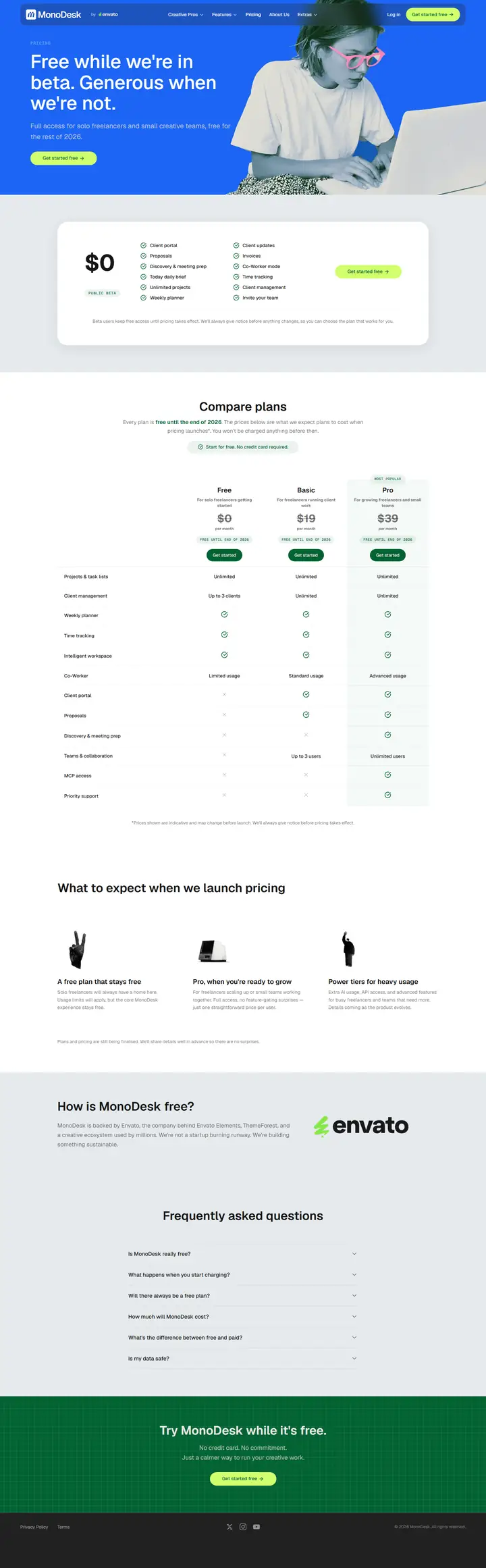 Pricing full-page screenshot