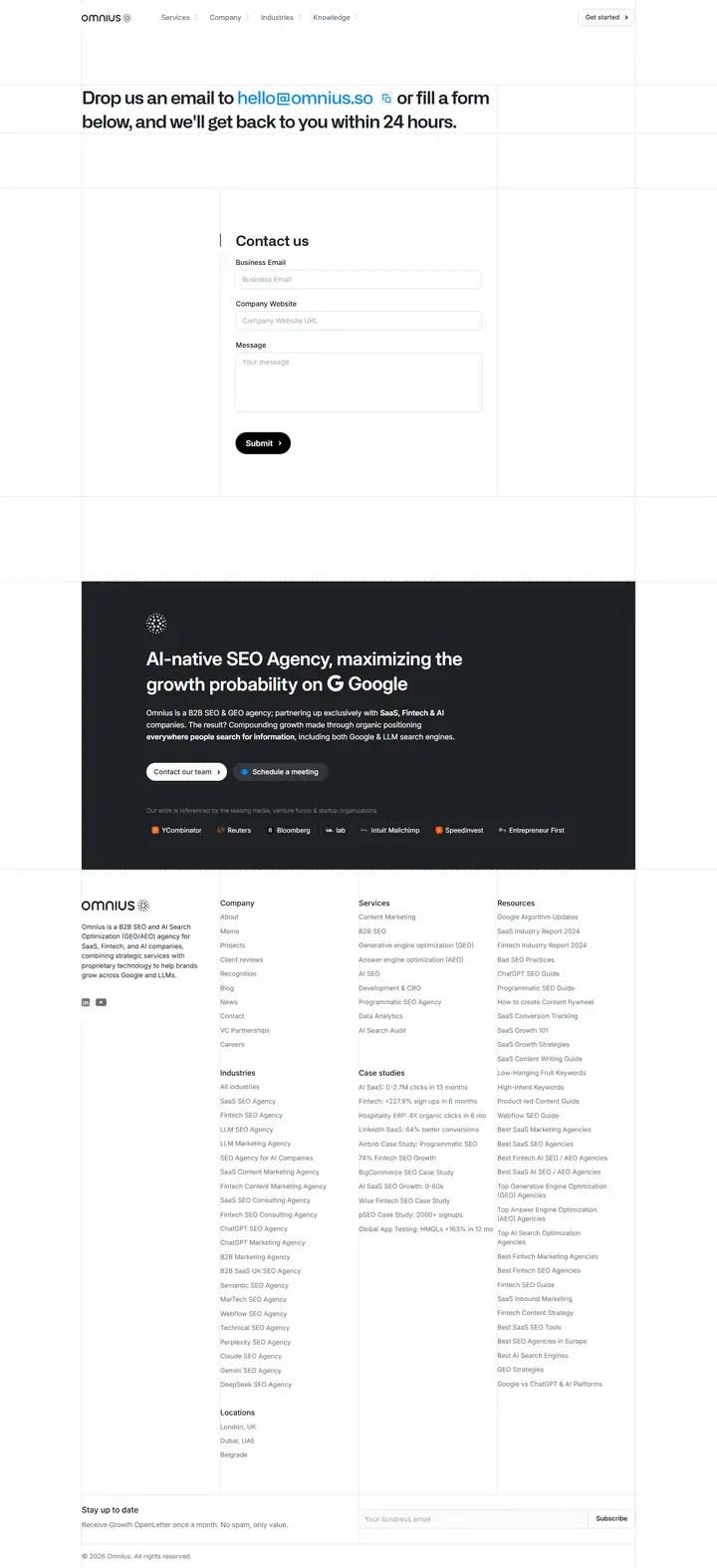 Contact full-page screenshot