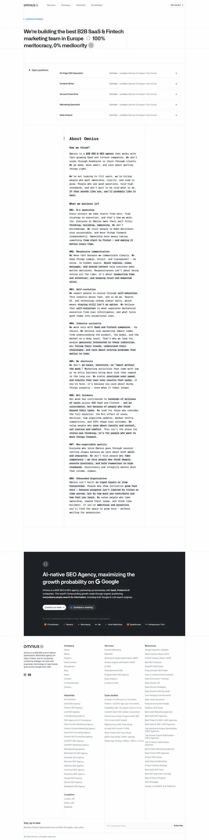 Jobs/Careers full-page screenshot