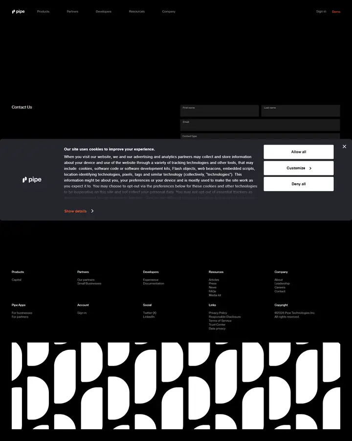 Contact full-page screenshot