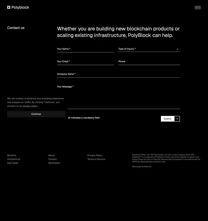 Contact full-page screenshot