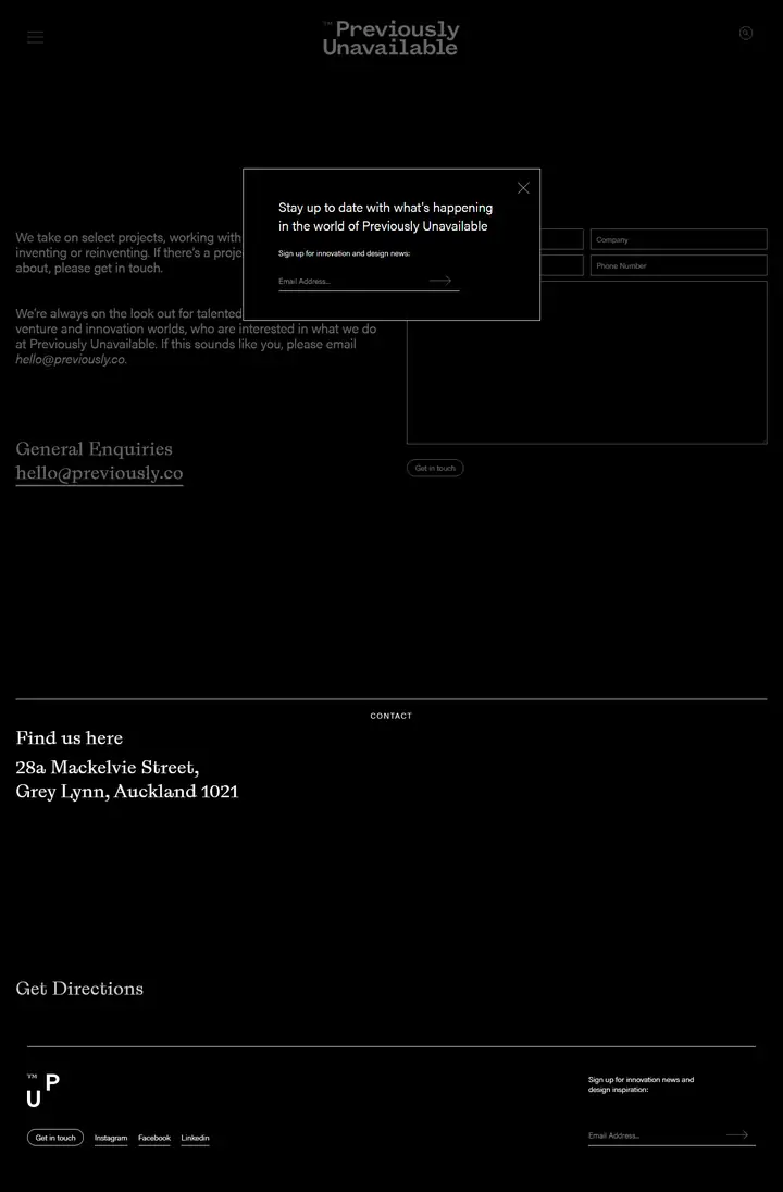 Contact full-page screenshot