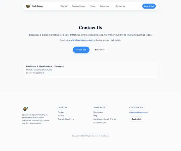 Contact full-page screenshot