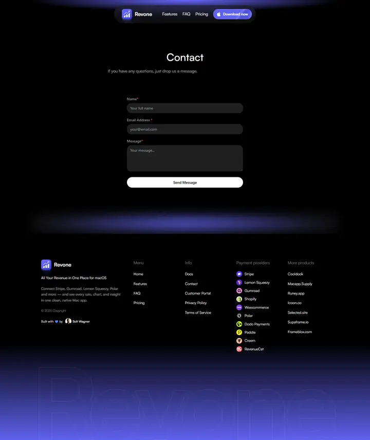 Contact full-page screenshot