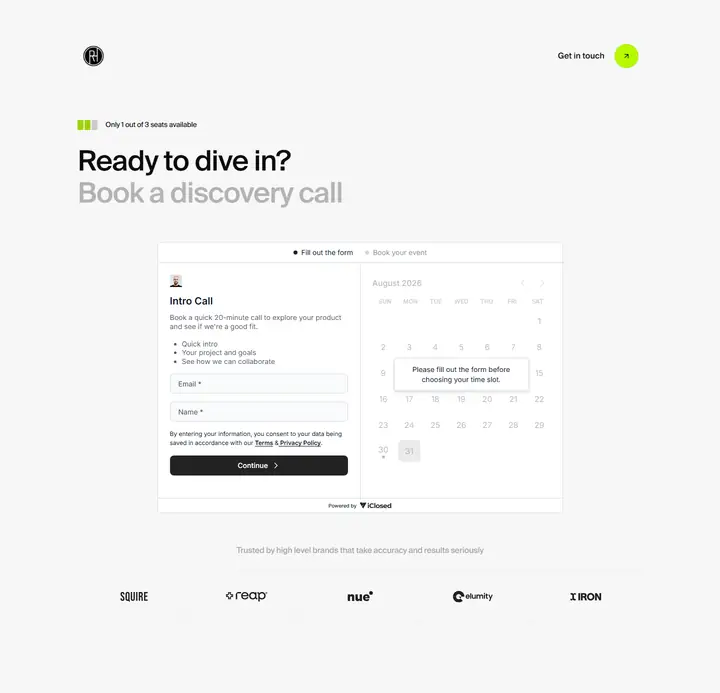 Contact full-page screenshot