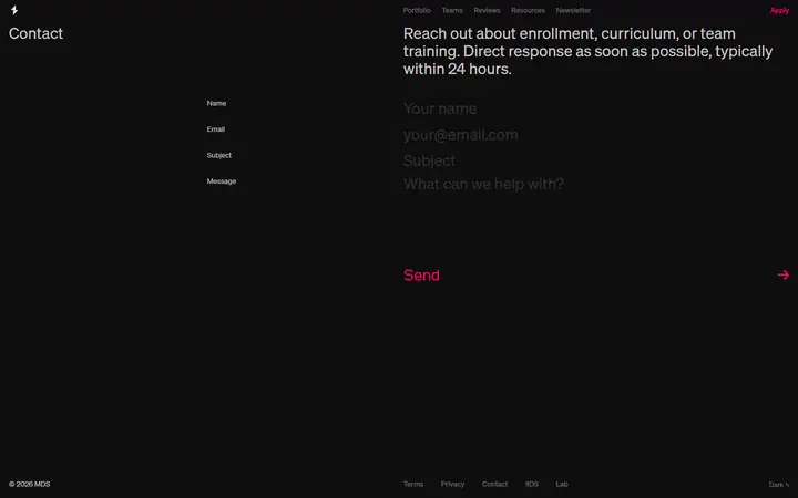 Contact full-page screenshot