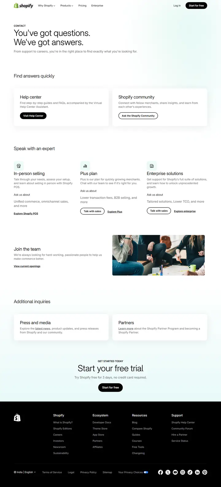 Contact full-page screenshot