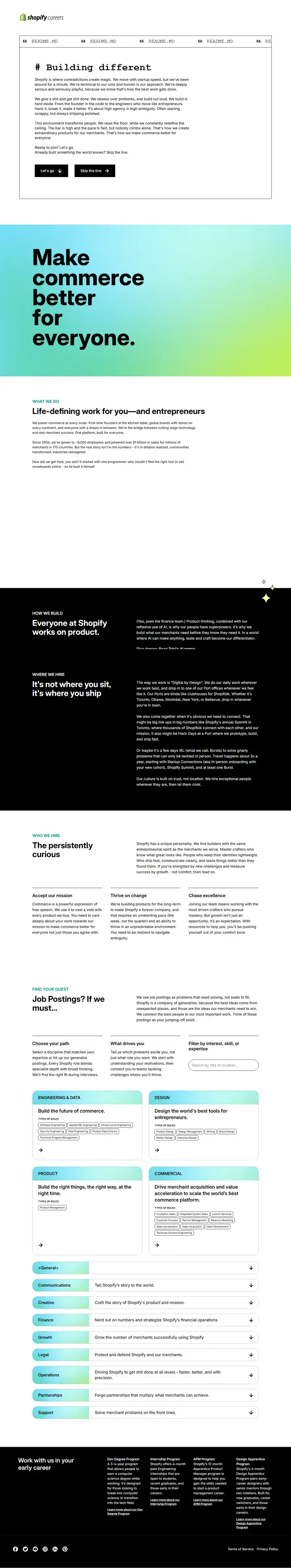 Jobs/Careers full-page screenshot