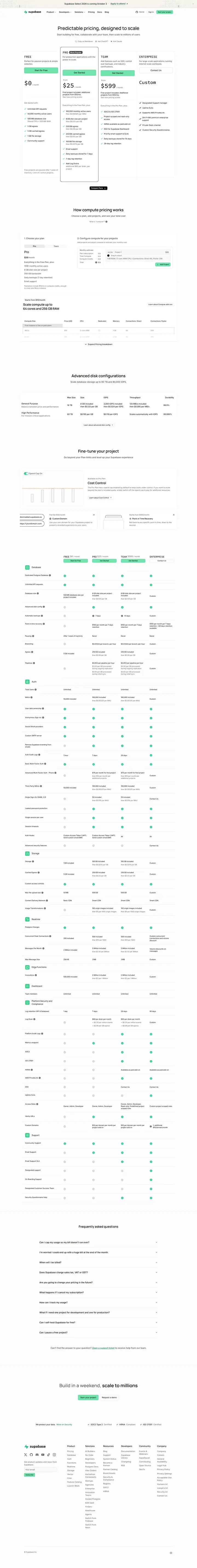 Pricing full-page screenshot