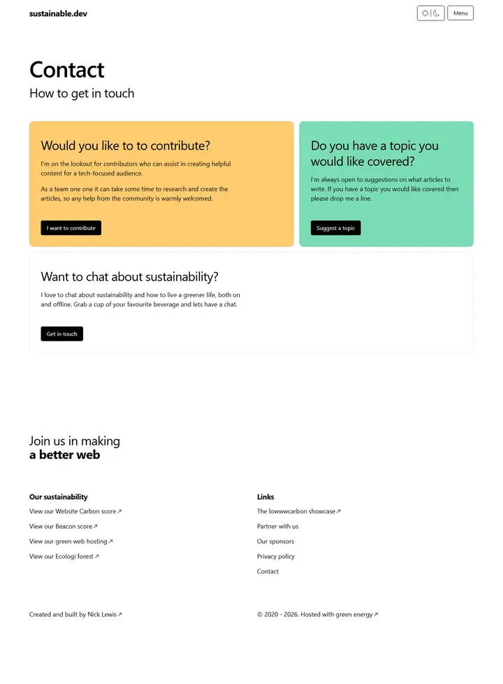Contact full-page screenshot