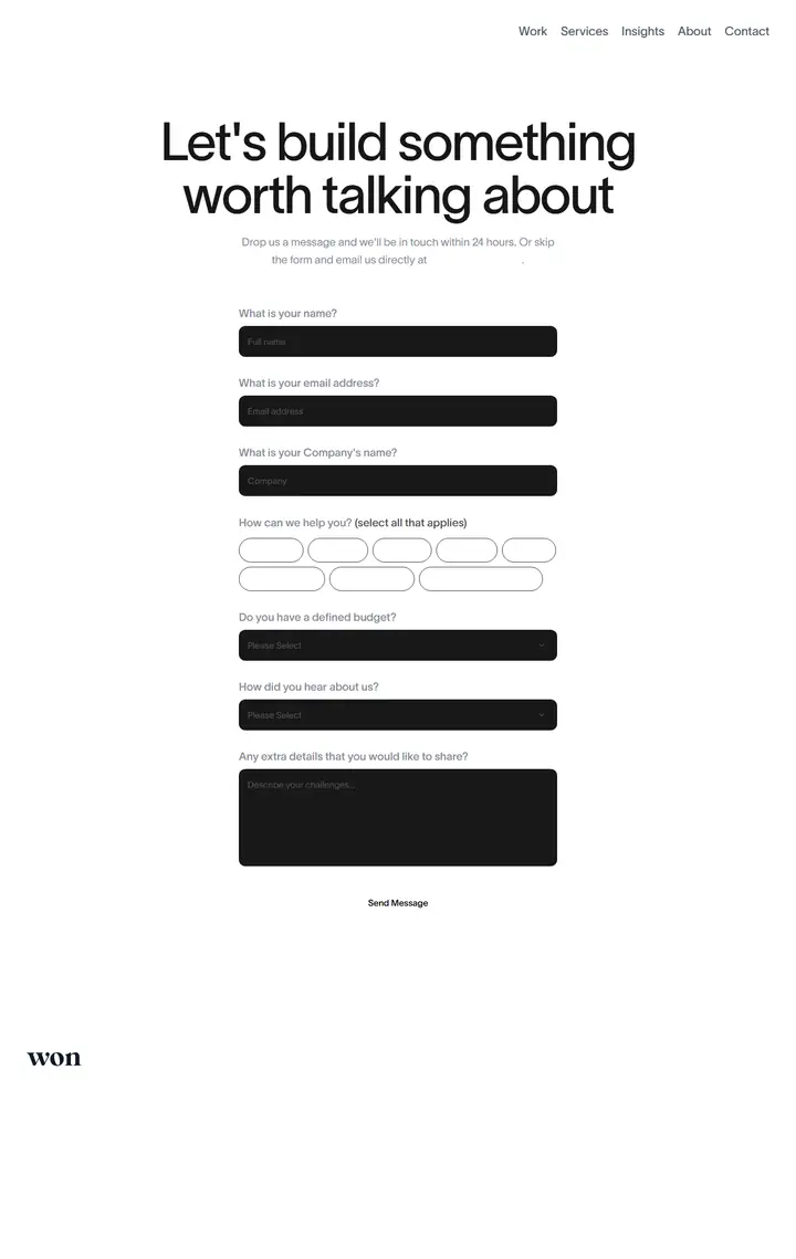 Contact full-page screenshot