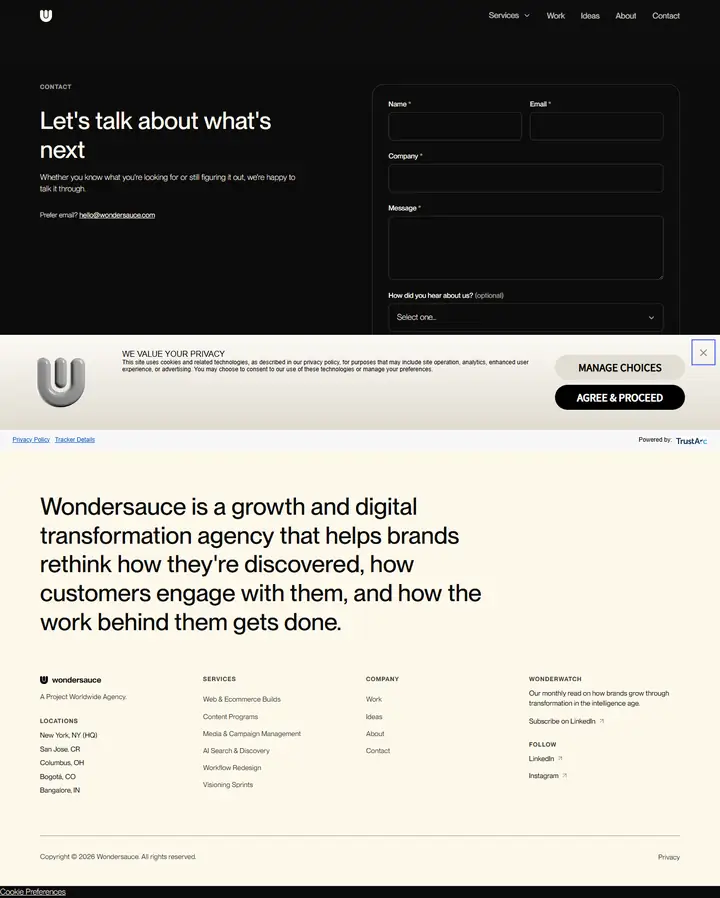 Contact full-page screenshot